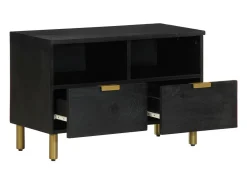 Móvel De Tv*vidaxl Móvel de TV 70x33x46 cm derivados de madeira Preto