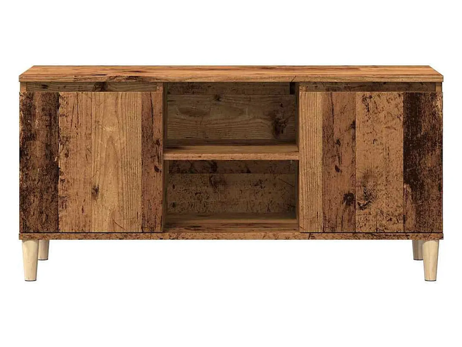 Móvel De Tv*vidaxl Móvel de TV 102x35x50 cm derivados de madeira madeira velha Castanho