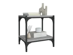 Online Móvel de TV 40x33x41 cm derivados madeira/aço sonoma PT936969 Cinzento