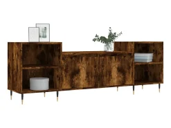 Móvel De Tv| Móvel de TV 160x35x55 cm derivados de madeira carvalho fumado PT987472 Castanho