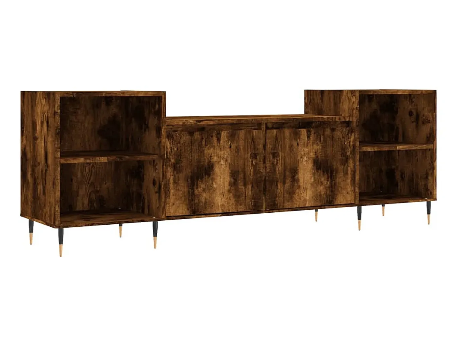 Móvel De Tv| Móvel de TV 160x35x55 cm derivados de madeira carvalho fumado PT987472 Castanho
