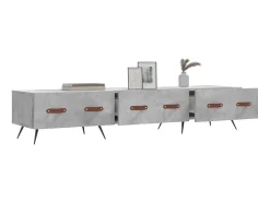 Sale Móvel de TV 150x36x30 cm derivados de madeira cimento PT169773 Cinzento