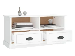 Móvel De Tv| Móvel de TV 93x35,5x45 cm derivados de madeira brilhante PT137457 Branco