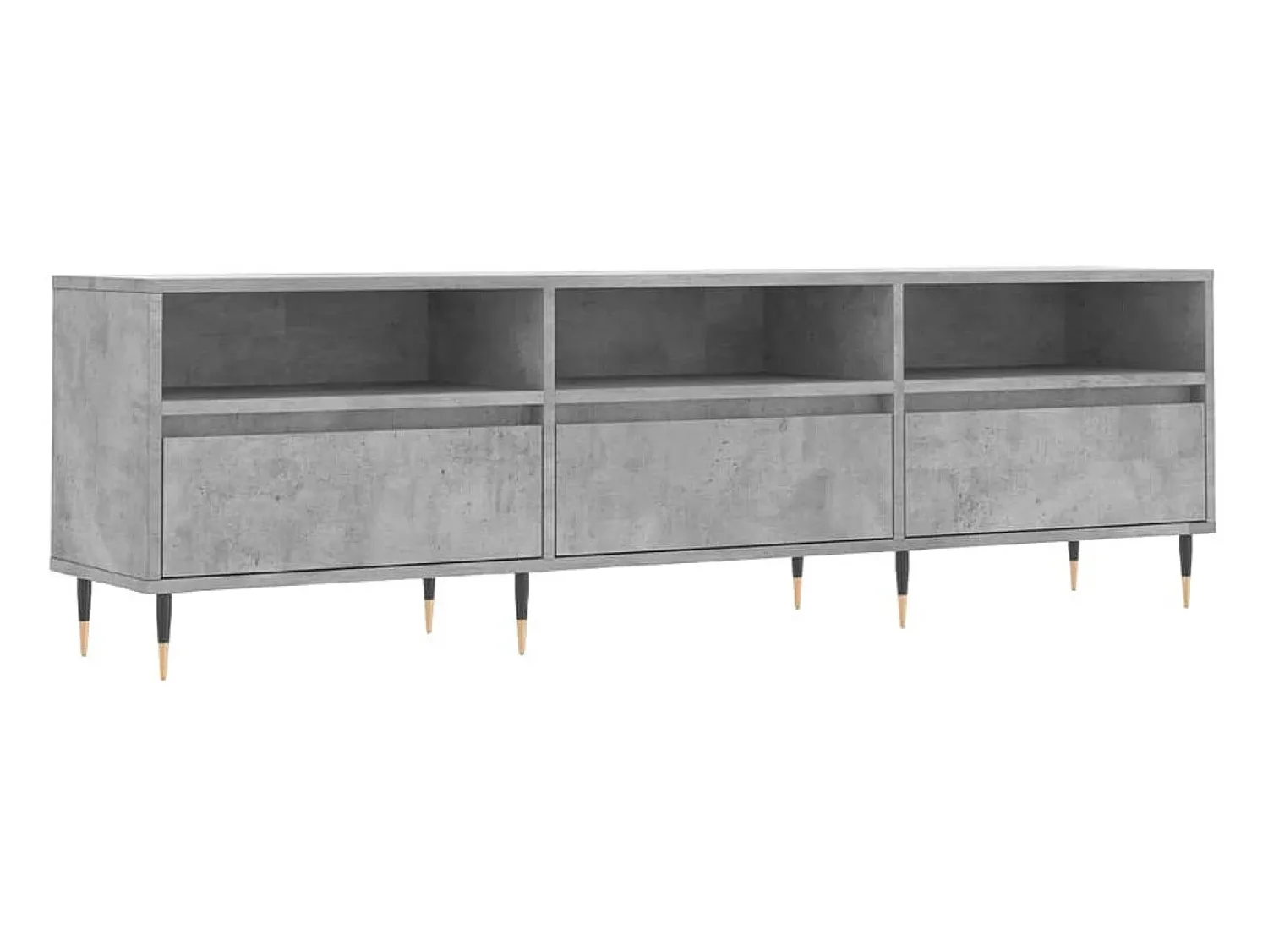 Best Móvel de TV 150x30x44,5 cm derivados de madeira cinza cimento PT950796 Cinzento
