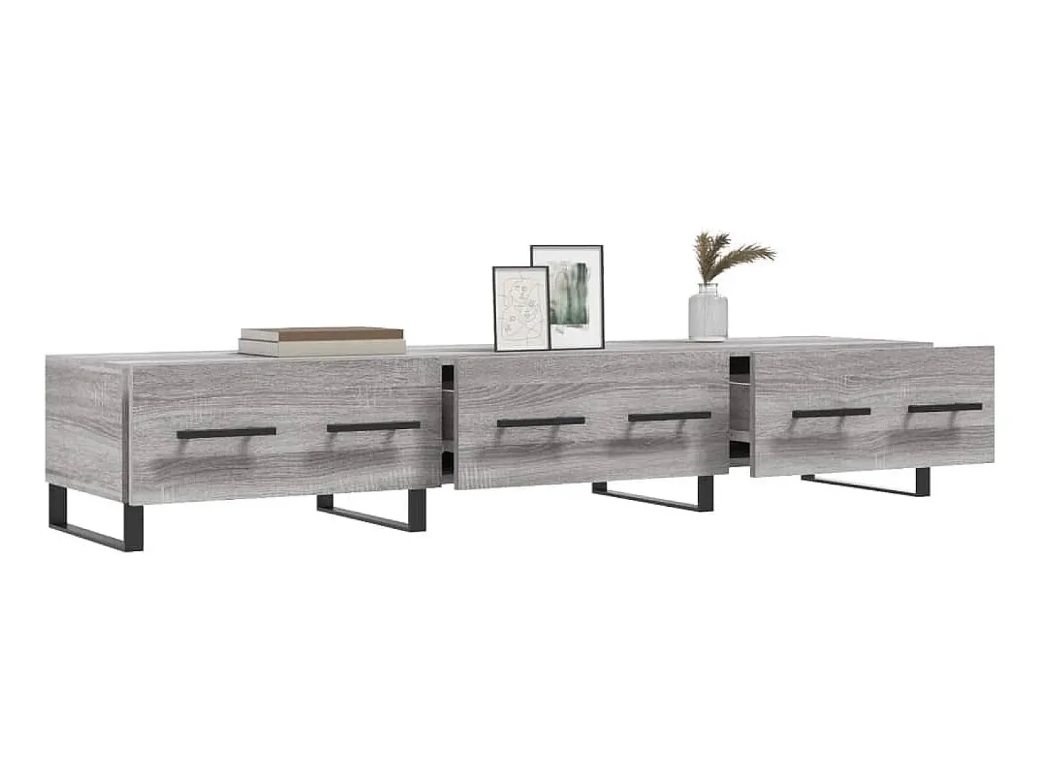 Clearance Móvel de TV 150x36x30 cm derivados de madeira sonoma PT216499 Cinzento