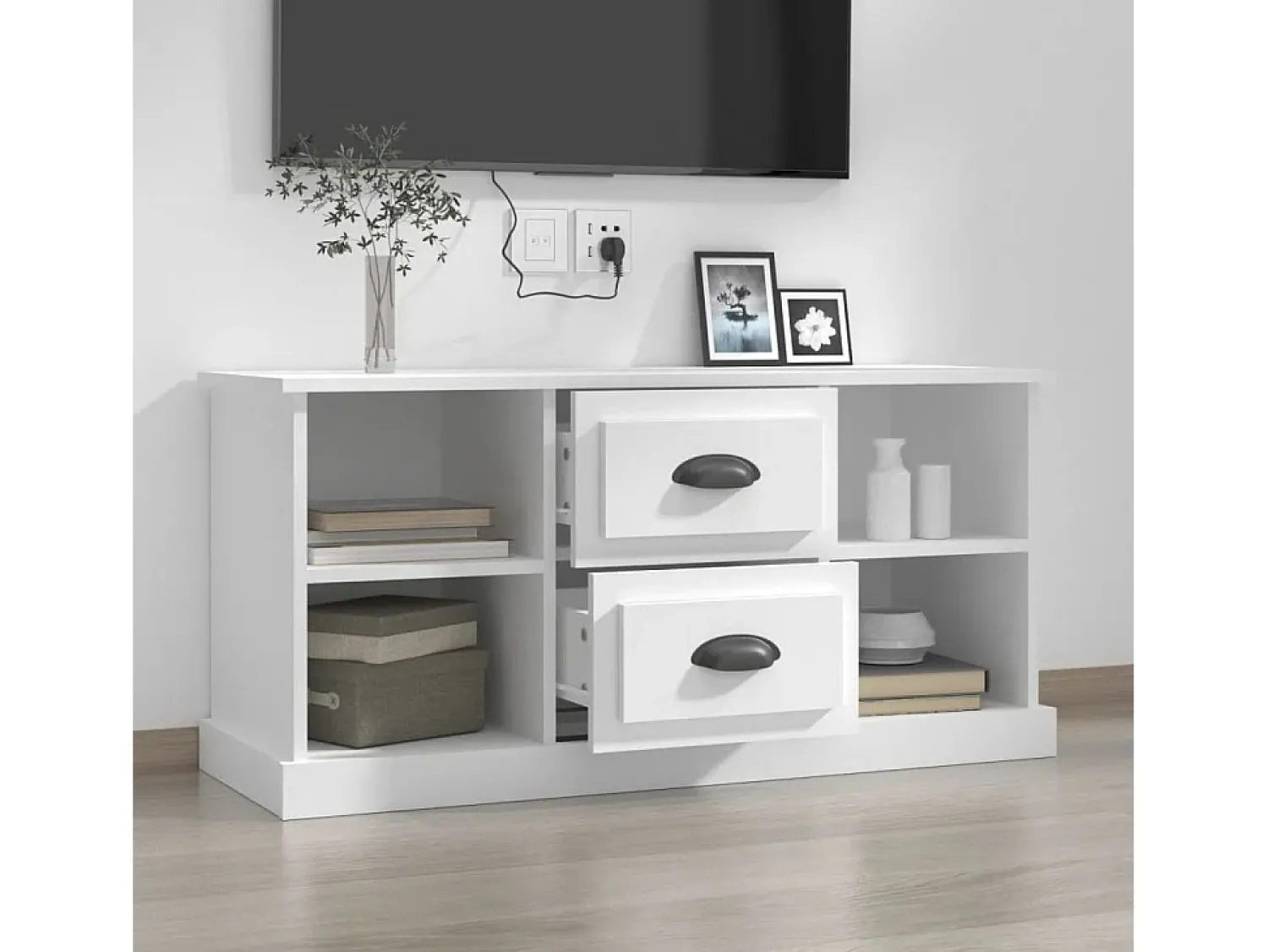 Móvel De Tv* Móvel de TV 99,5x35,5x48 cm derivados de madeira PT938825 Branco