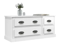 Móvel De Tv| Móvel de TV 100x35,5x45 cm derivados madeira brilhante PT294243 Branco