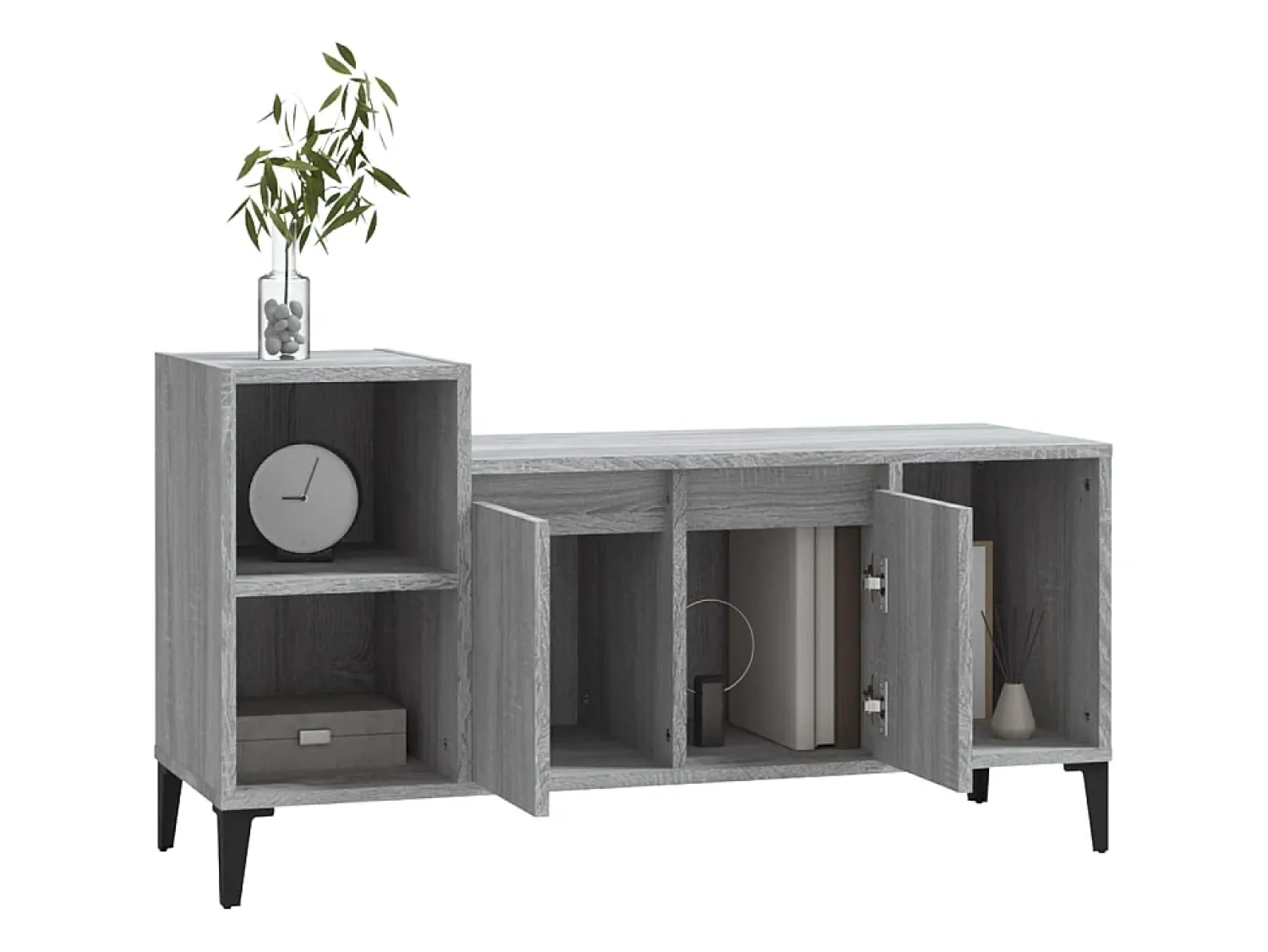 Discount Móvel de TV 100x35x55 cm derivados de madeira sonoma PT309076 Cinzento
