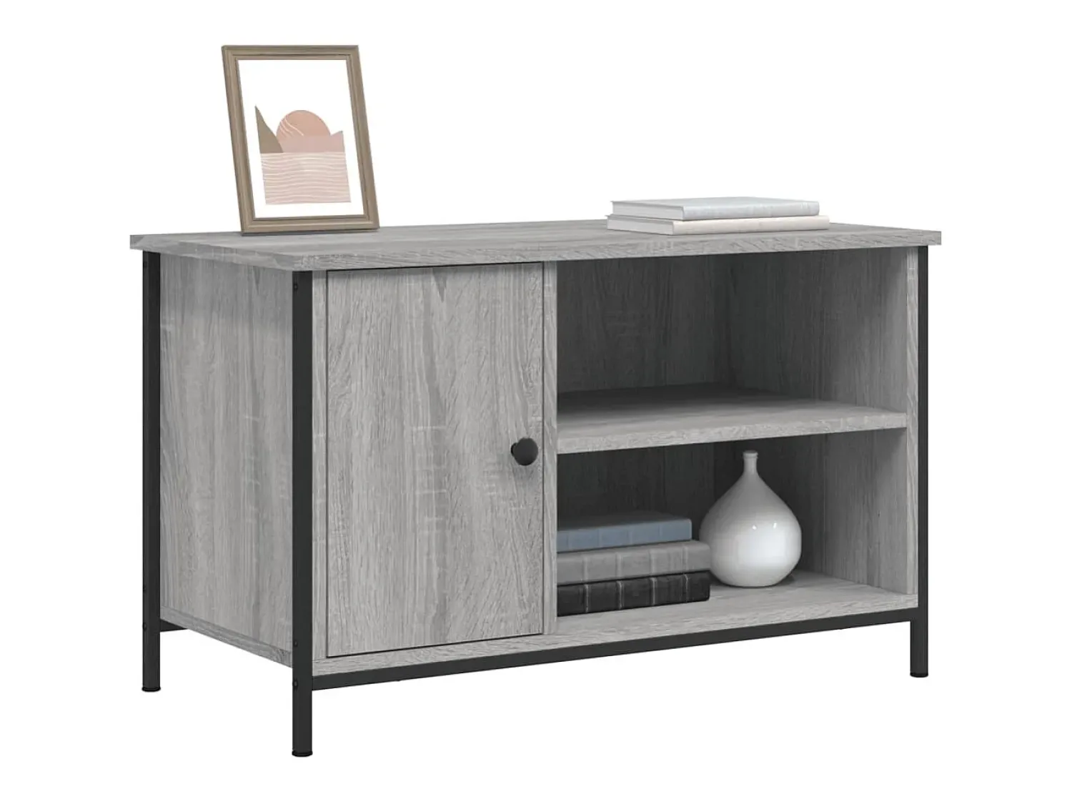 Outlet Móvel de TV 80x40x50 cm derivados de madeira sonoma PT134915 Cinzento