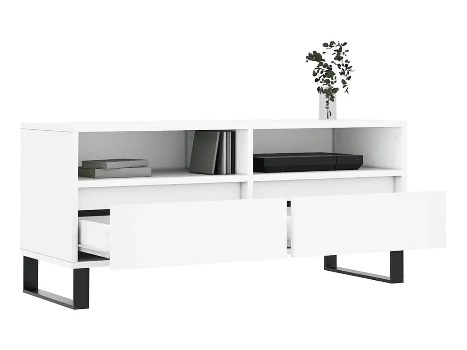 Móvel De Tv* Móvel de TV 100x34,5x44,5 cm derivados de madeira PT294538 Branco