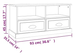 Móvel De Tv|vidaxl Móvel de TV 93x35,5x45 cm derivados de madeira sonoma Cinzento