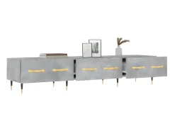 Móvel De Tv| Móvel de TV 150x36x30 cm derivados de madeira cimento PT494086 Cinzento
