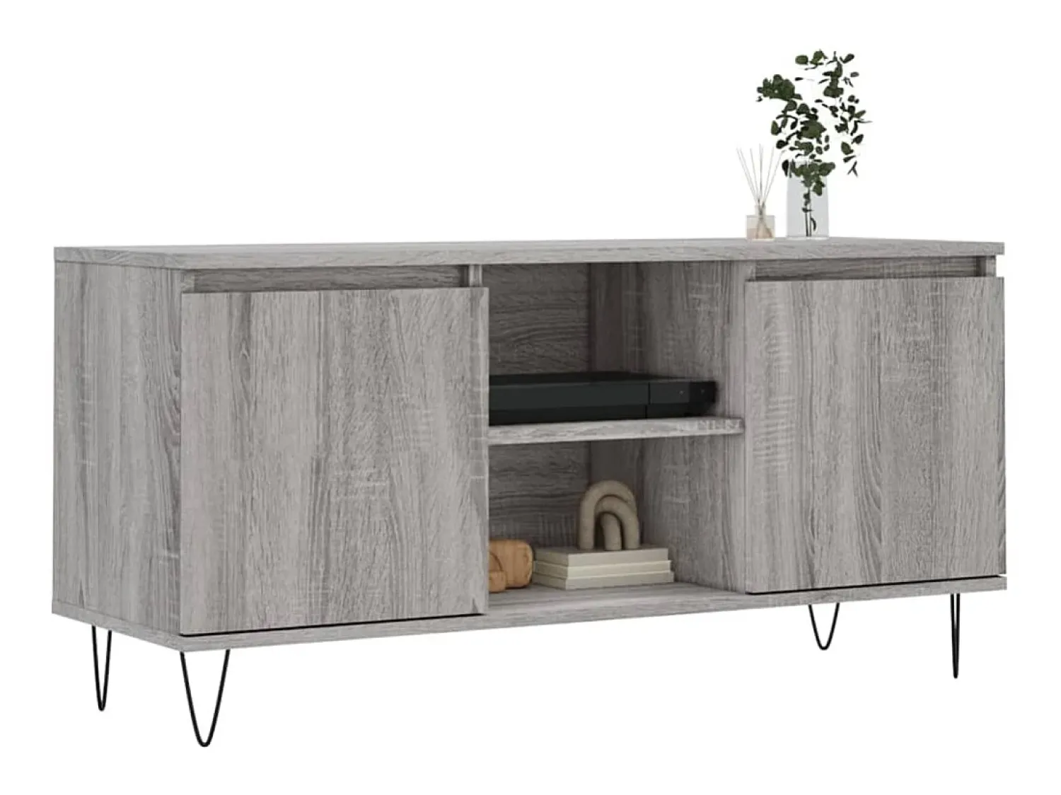 Móvel De Tv| Móvel de TV 104x35x50 cm derivados de madeira sonoma PT876873 Cinzento