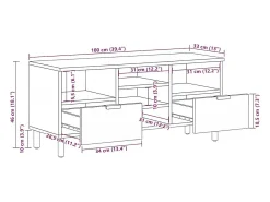 Móvel De Tv|vidaxl Móvel de TV 100x33x46 cm derivados de madeira Preto