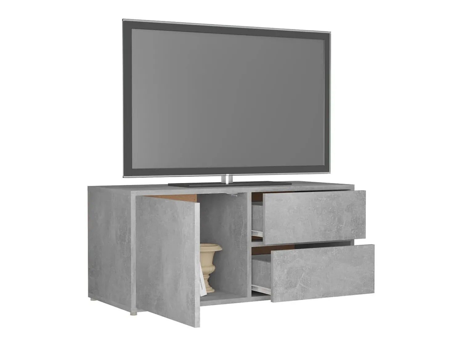 Móvel de TV 80x34x36 cm derivados de madeira cimento PT624871^ Móvel De Tv