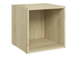 Móvel De Tv| Móvel de TV 37x35x37 cm derivados de madeira carvalho sonoma PT966671 Castanho