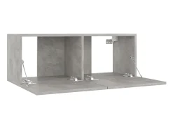 Móvel De Tv* Móvel de TV 80x30x30 cm derivados de madeira cimento PT590426 Cinzento
