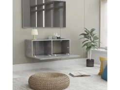 Móvel De Tv* Móvel de TV 80x30x30 cm derivados de madeira cimento PT590426 Cinzento