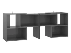 Móvel de TV 104x30x52 cm derivados de madeira cinza brilhante PT741297^ Móvel De Tv