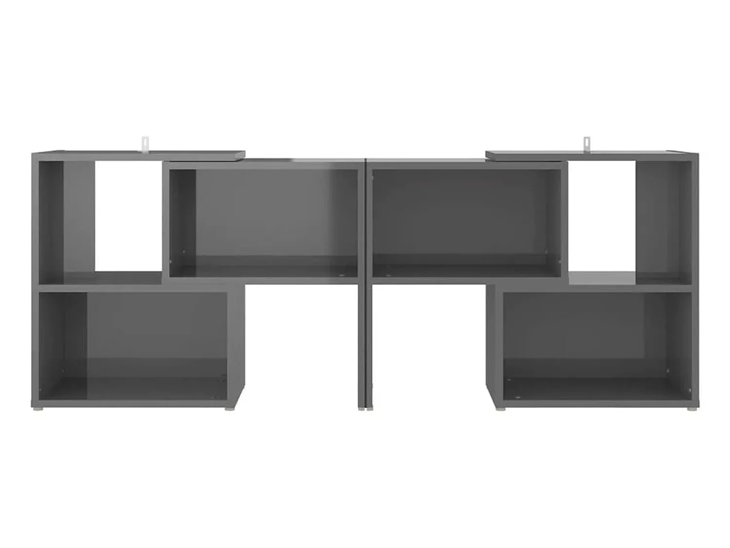 Móvel de TV 104x30x52 cm derivados de madeira cinza brilhante PT741297^ Móvel De Tv