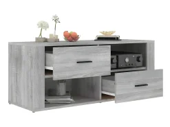 Móvel De Tv| Móvel de TV 100x35x40 cm derivados de madeira sonoma PT771309 Cinzento