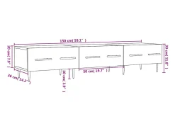 Discount vidaxl Móvel de TV 150x36x30 cm derivados de madeira carvalho sonoma Castanho