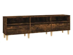 vidaxl Móvel de TV 150x30x44,5 cm derivados de madeira carvalho fumado Castanho