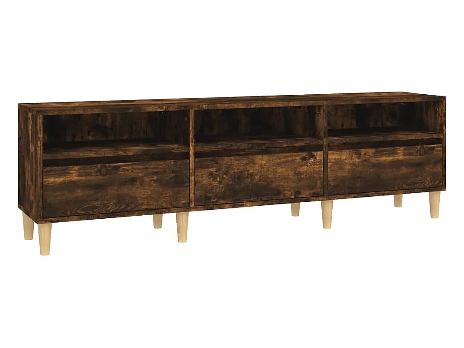 vidaxl Móvel de TV 150x30x44,5 cm derivados de madeira carvalho fumado Castanho