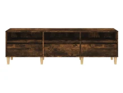 vidaxl Móvel de TV 150x30x44,5 cm derivados de madeira carvalho fumado Castanho