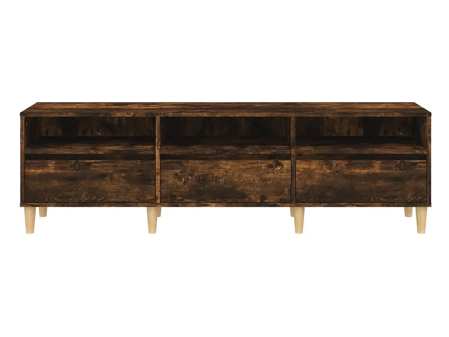 vidaxl Móvel de TV 150x30x44,5 cm derivados de madeira carvalho fumado Castanho