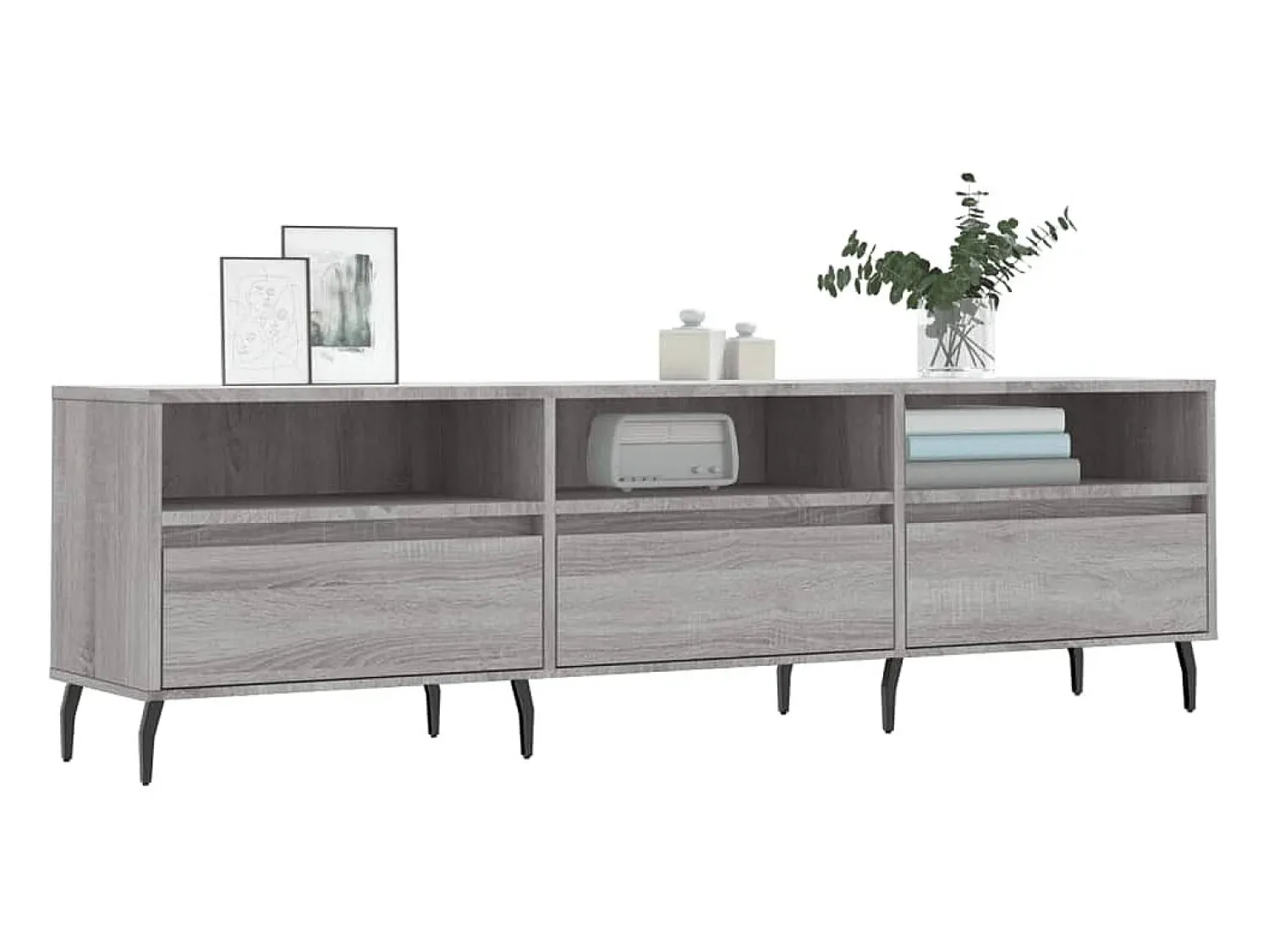 Discount Móvel de TV 150x30x44,5 cm derivados de madeira sonoma PT891197 Cinzento