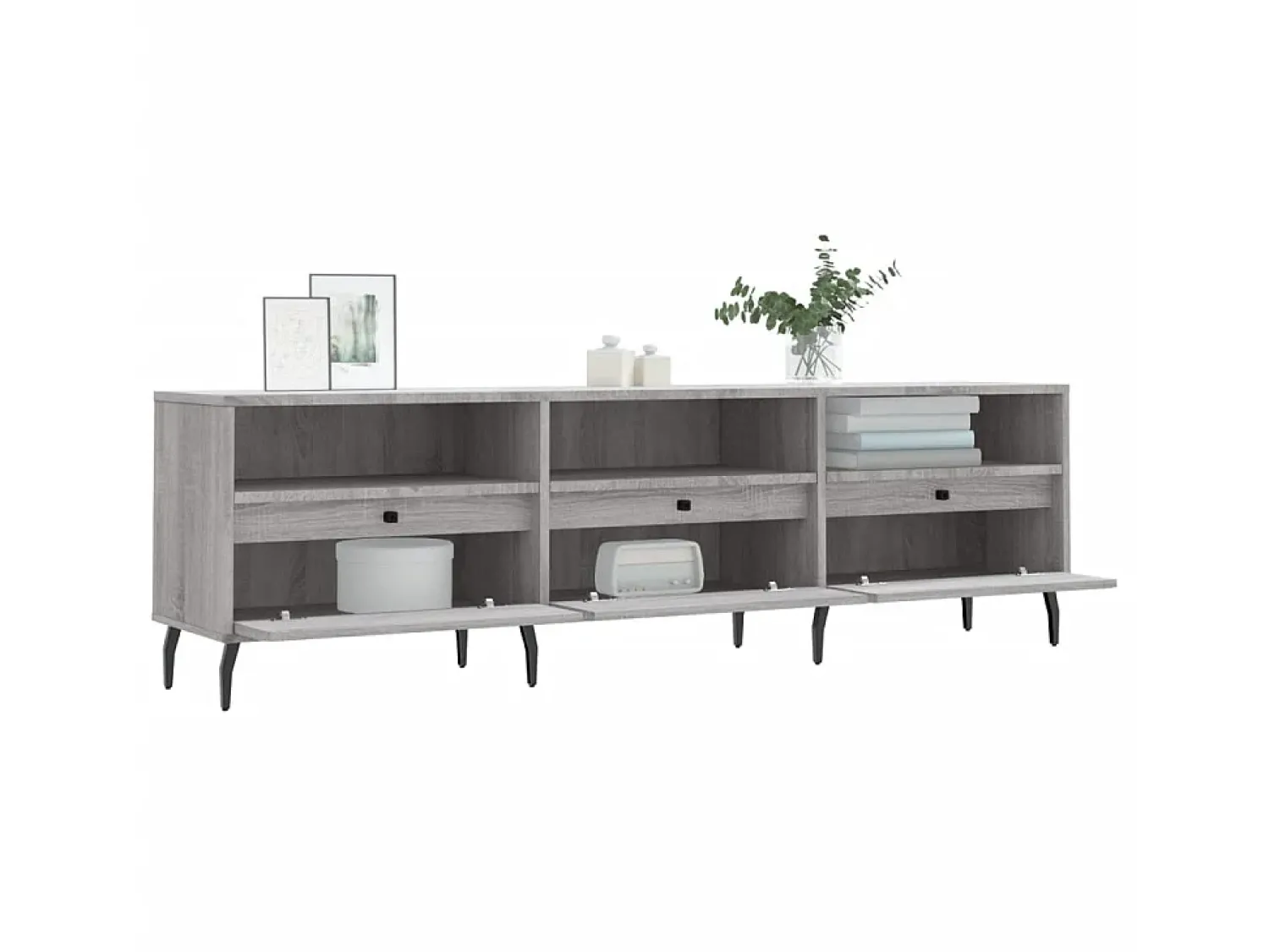 Discount Móvel de TV 150x30x44,5 cm derivados de madeira sonoma PT891197 Cinzento