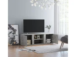 Móvel De Tv| Móvel de TV 120x34x37 cm derivados de madeira cimento PT650173 Cinzento