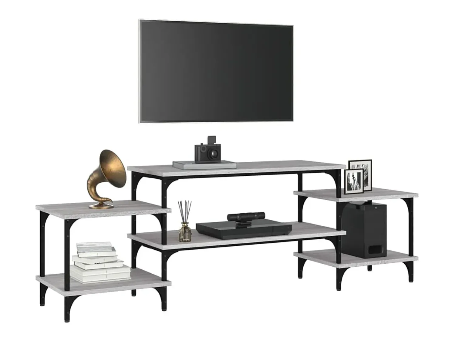 Móvel de TV 157x35x52 cm derivados de madeira sonoma PT885168^ Móvel De Tv