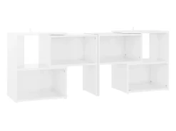 Hot Móvel de TV 104x30x52 cm derivados de madeira brilhante PT250581 Branco
