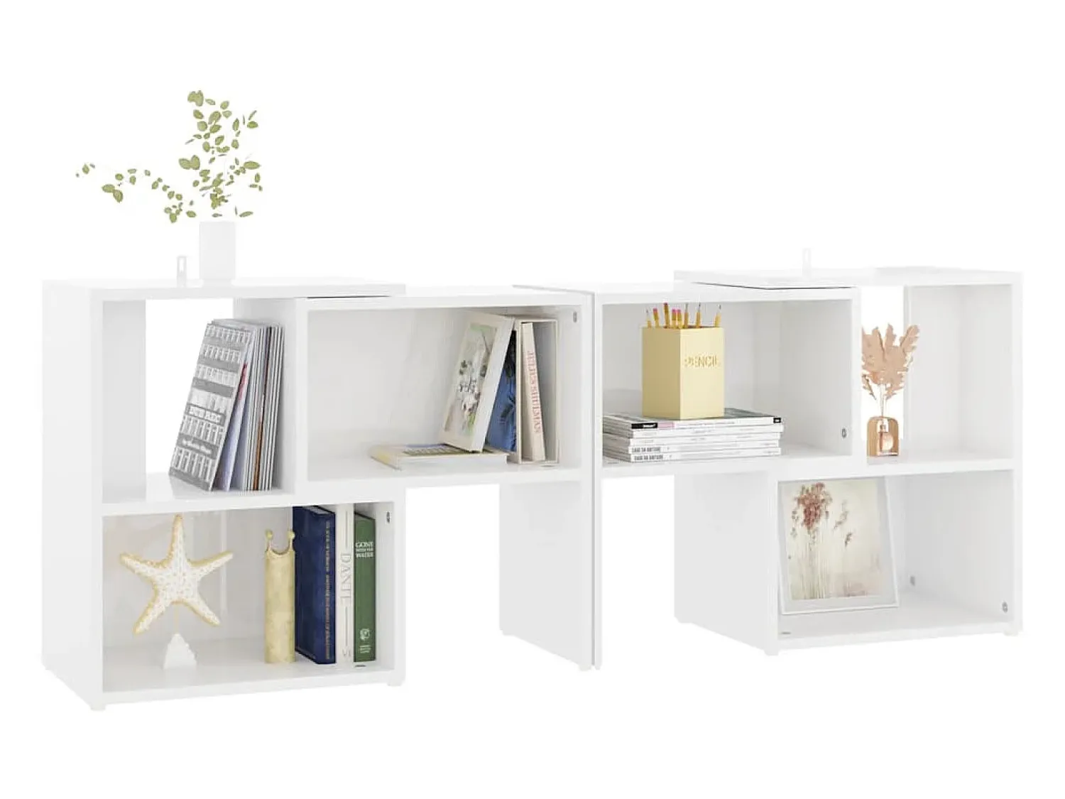 Hot Móvel de TV 104x30x52 cm derivados de madeira brilhante PT250581 Branco