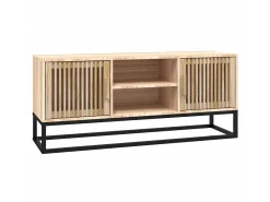 Móvel De Tv| Móvel de TV 105x30x45 cm derivados de madeira e ferro PT264071 Castanho