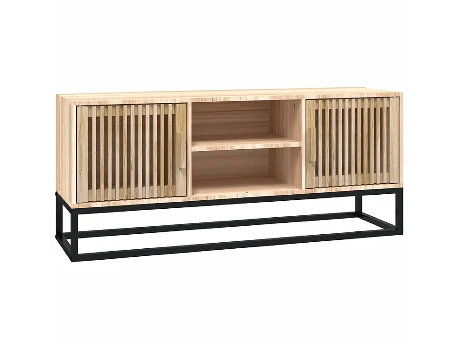 Móvel De Tv| Móvel de TV 105x30x45 cm derivados de madeira e ferro PT264071 Castanho
