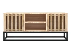 Móvel De Tv| Móvel de TV 105x30x45 cm derivados de madeira e ferro PT264071 Castanho
