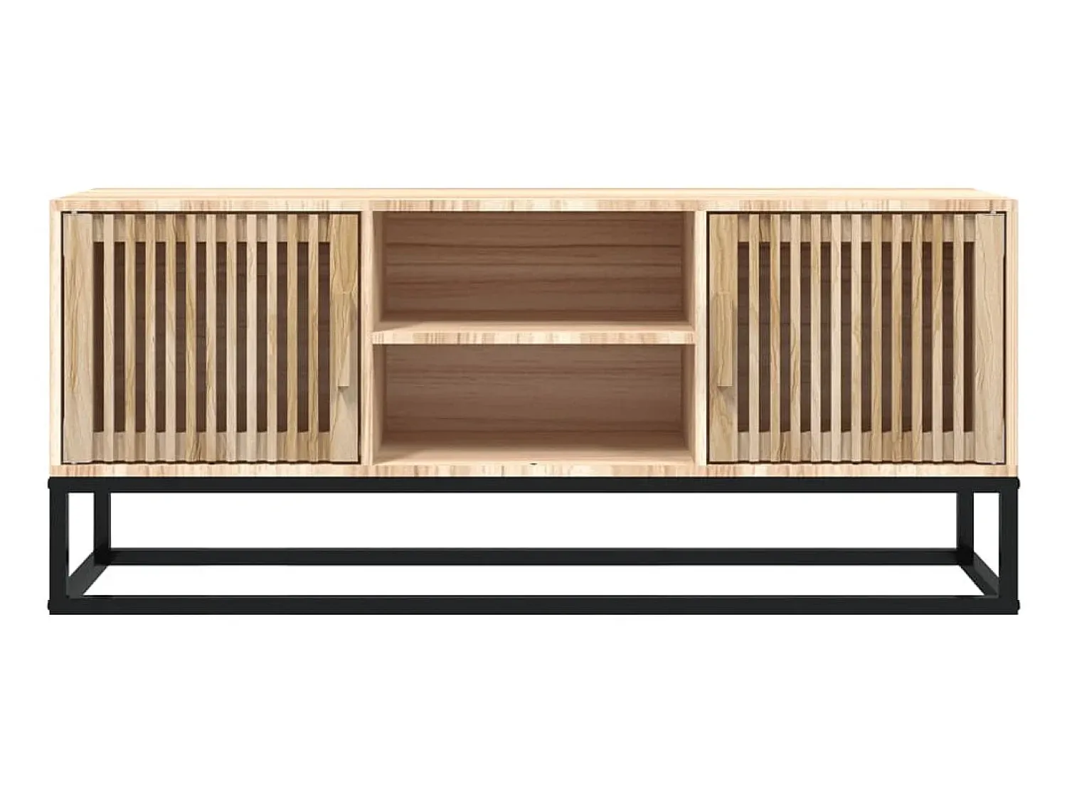Móvel De Tv| Móvel de TV 105x30x45 cm derivados de madeira e ferro PT264071 Castanho