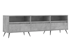 Móvel de TV 150x30x44,5 cm derivados de madeira cinza cimento PT918066^ Móvel De Tv