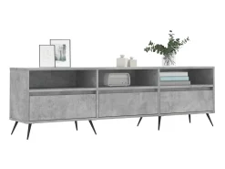 Móvel de TV 150x30x44,5 cm derivados de madeira cinza cimento PT918066^ Móvel De Tv