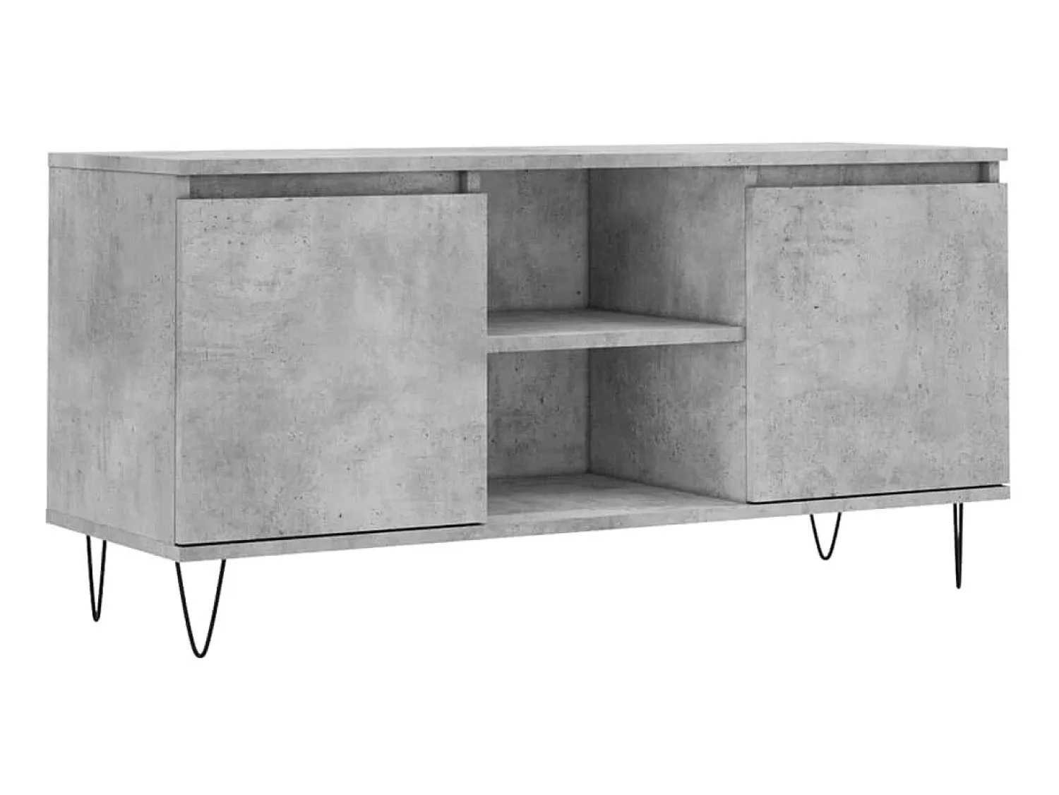 Móvel De Tv| Móvel de TV 104x35x50 cm derivados de madeira cimento PT324116 Cinzento