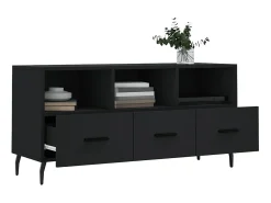 Móvel de TV 102x36x50 cm derivados de madeira PT655527 Preto