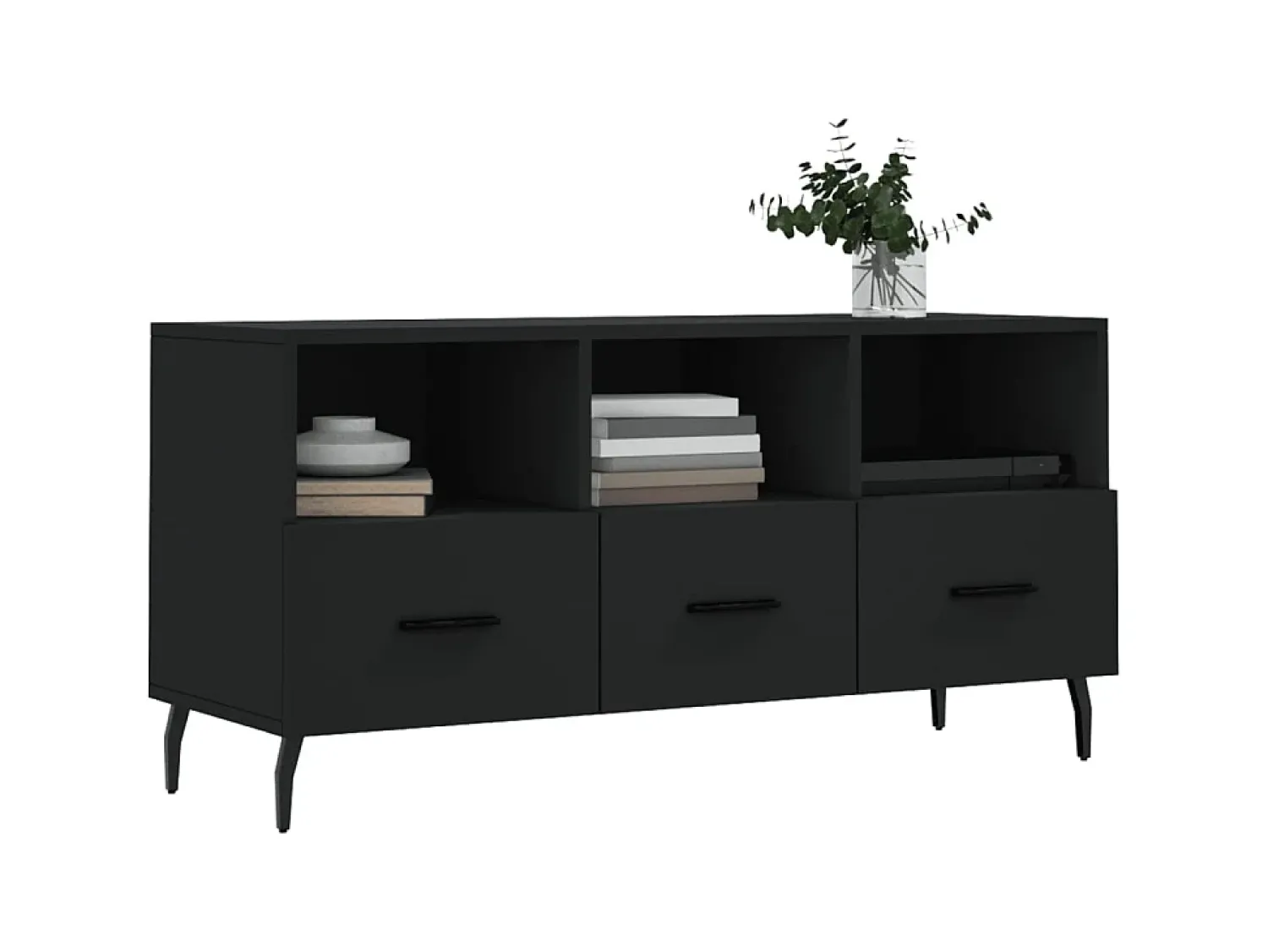 Móvel de TV 102x36x50 cm derivados de madeira PT655527 Preto