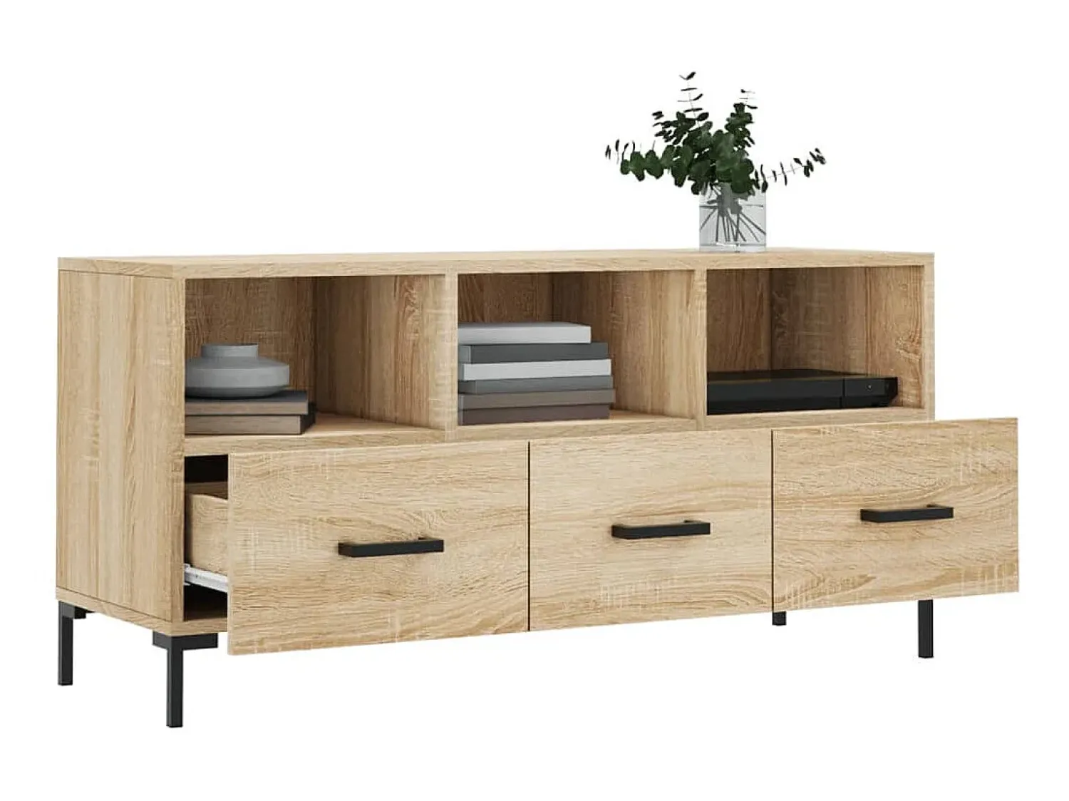 Móvel De Tv* Móvel de TV 102x36x50 cm derivados de madeira carvalho sonoma PT684228 Castanho