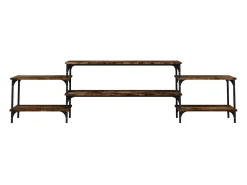 Móvel De Tv| Móvel de TV 197x35x52 cm derivados de madeira carvalho fumado PT187230 Castanho