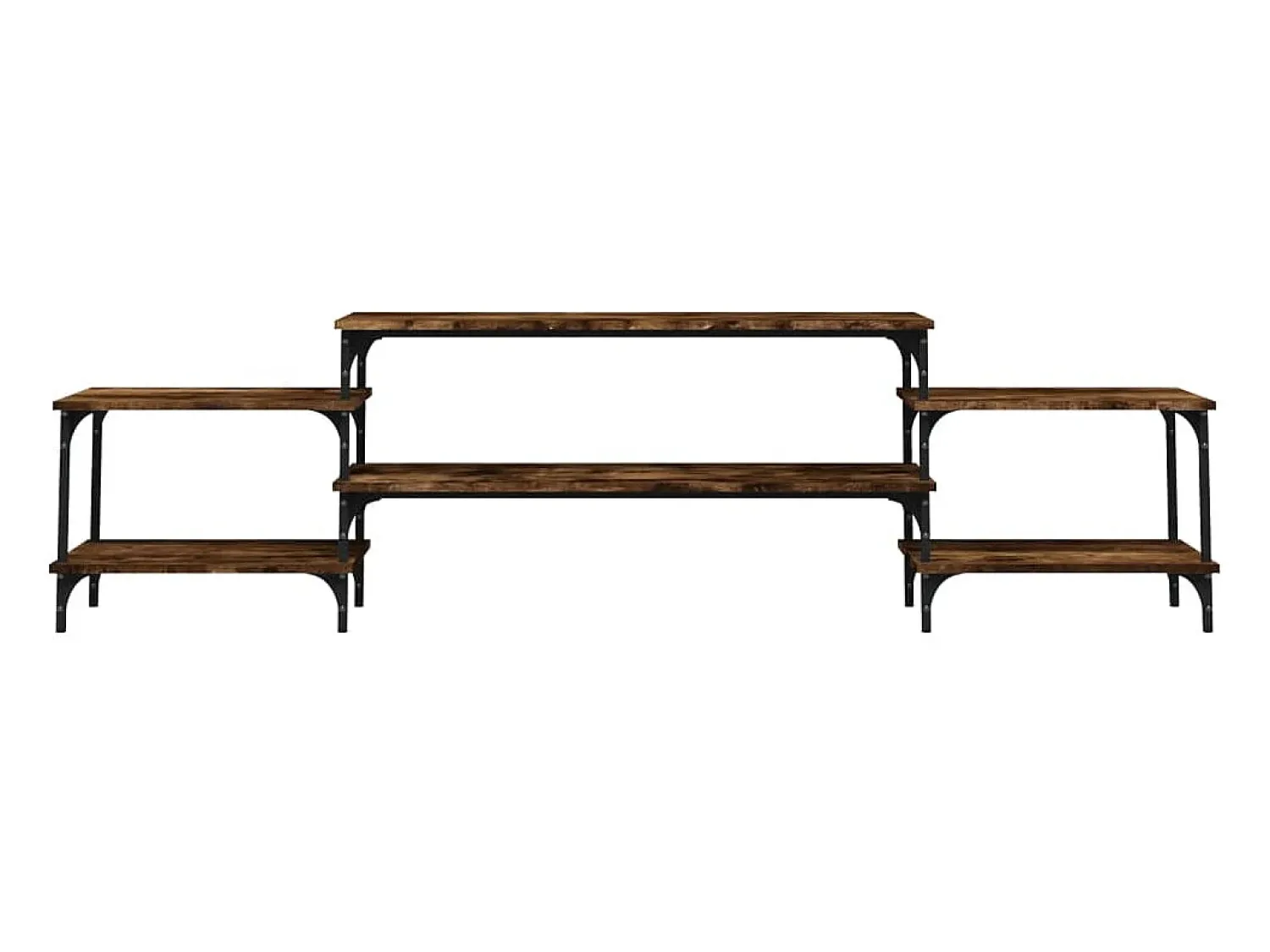 Móvel De Tv| Móvel de TV 197x35x52 cm derivados de madeira carvalho fumado PT187230 Castanho