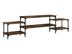 Móvel De Tv| Móvel de TV 197x35x52 cm derivados de madeira carvalho fumado PT187230 Castanho