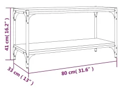 Móvel De Tv|vidaxl Móvel de TV 80x33x41 cm derivados de madeira e aço Preto
